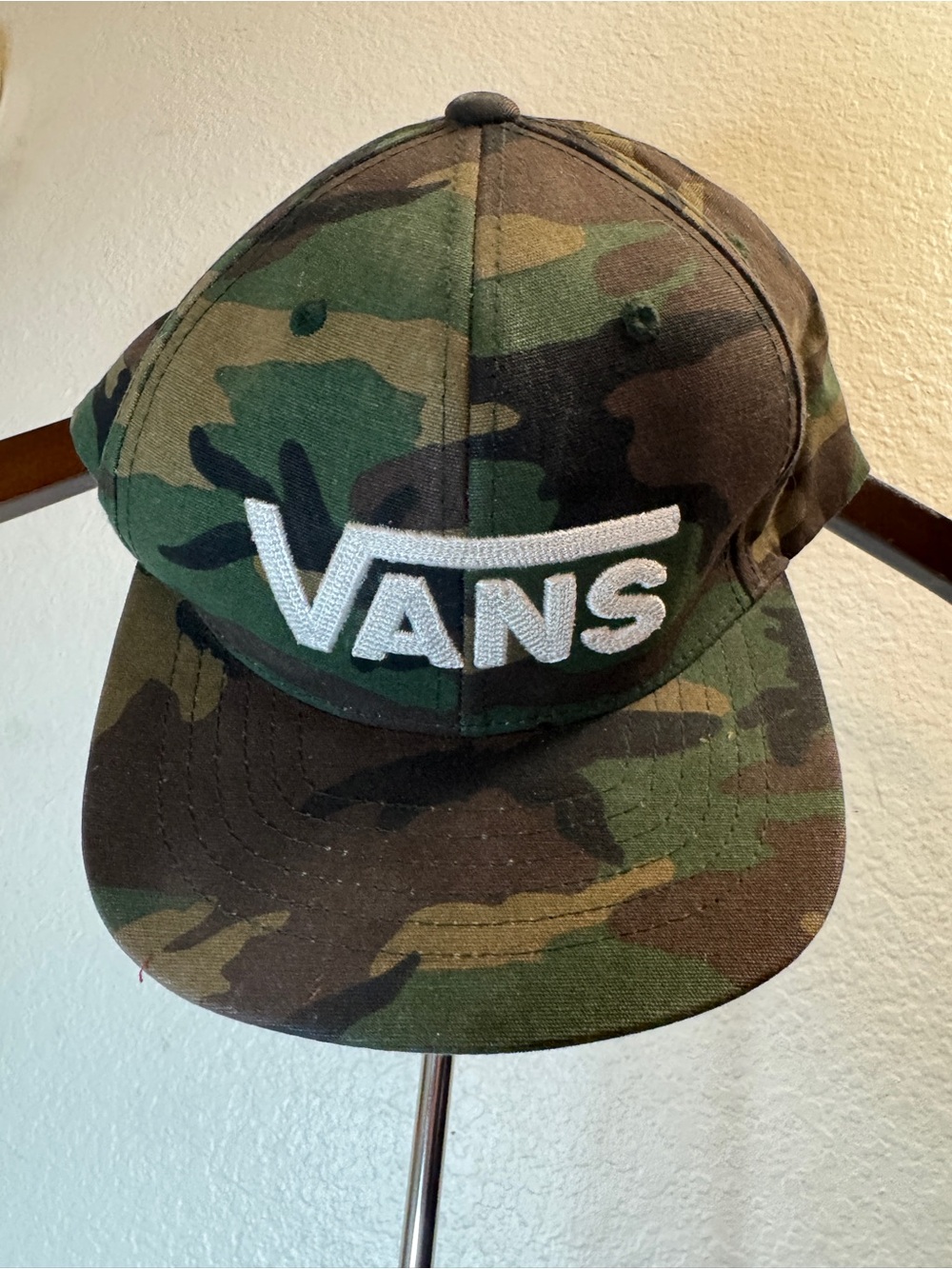 Vans Kids Camo Cap with White Logo